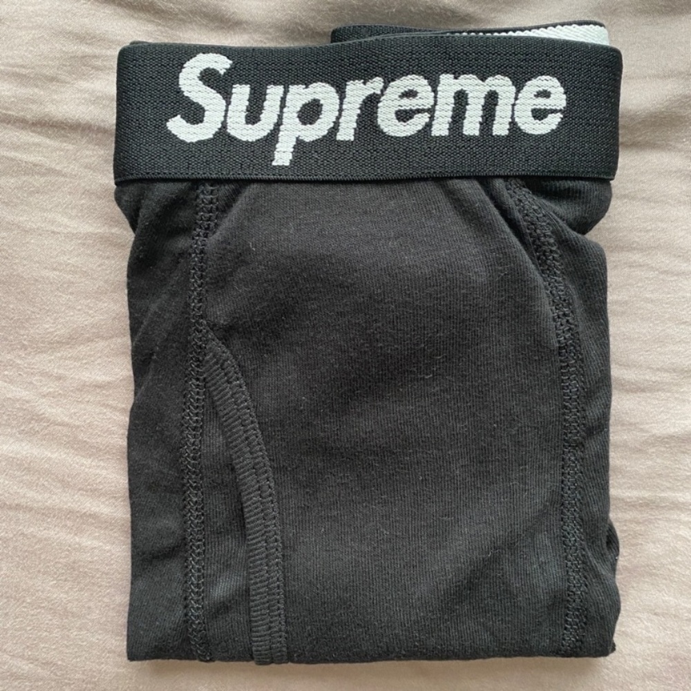 Supreme x Hanes Black Boxer Brief !